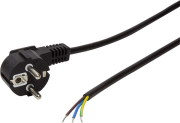 logilink cp135 power cord schuko plug 90 cee 7 7 to open wire with crimp barre 15m black photo