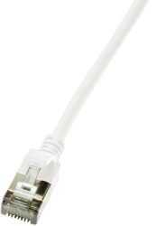 logilink cq9031s patch cable cat6a stp tpe slimline 1m white photo