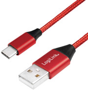 logilink cu0148 usb 20 cable usb a male to usb c male 1m red photo