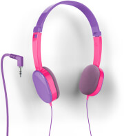 hama 177014 kids on ear stereo headphones purple pink photo