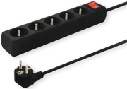 savio lz 01 power strip 5 way 15m black f type photo