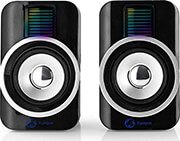 nedis gspr20020bk gaming speakers 20 rgb usb powered 35mm jack 30 w photo