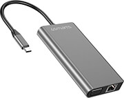 4smarts 8in1 hub usb c to ethernet hdmi vga 2x usb a 30 1x usb type c card reader space grey photo