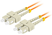 lanberg fiber optic patchcord mm sc upc sc upc duplex lszh om2 50 125 30mm 2m orange photo