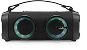 nedis spbb306bk bluetooth party boombox 20 16w with carrying handle and party lights black