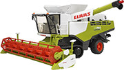 bruder claas lexion 780 terra trac combine harvester green white photo