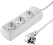 hama 108842 3 way power strip with child protection 5 m white photo