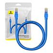 baseus cat6 gigabit ethernet rj45 round cable 1m galaxy blue photo