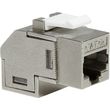 logilink nk4025 cat6a keystone jack stp 145mm angled metal housing photo