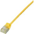 logilink patch cable cat6a tpe slimline yellow 05m photo