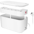 logilink outlet strip storage box w 4 safety 1 euro socket w 2x usb a 1x usb c white photo