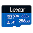 lexar high performance 633x 256gb micro sdxc uhs i u3 v30 a1 blue series lsdmi256bb633a photo