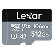 lexar professional 1066x 512gb micro sdxc uhs i u3 v30 a2 silver series lms1066512g bnang photo