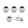 corsair hydro x fitting hard xf straight glossy white 4 pack 12mm od compression photo