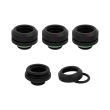 corsair hydro x fitting hard xf straight black 4 pack 14mm od compression photo