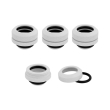 corsair hydro x fitting hard xf straight glossy white 4 pack 14mm od compression photo