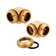 corsair hydro x fitting hard xf 90 angled gold 2 pack 14mm od compression photo