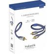 in akustik premium y subwoofer audio cable cinch 2x cinch 2m blue silver photo