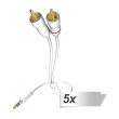 5 x in akustik star audio cable 35mm cinch 15m photo