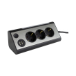 rev light socket 3 fold multiple socket outlet 2x usb 2400050010 photo