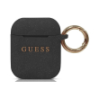 guess silicone case glitter for airpods 1 2 black guaccsilglbk photo