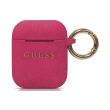 guess silicone case glitter for airpods 1 2 fuschia guaccsilglfu photo