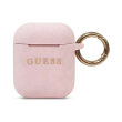 guess tpu cover glitter for airpods 1 2 pink guaccsilgllp photo