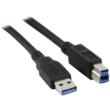 usb 30 cable a male b male 18m black photo