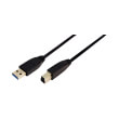 logilink cu0023 usb 30 connection cable am to bm 1m black photo