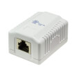 logilink np0073 outlet cat6a wall outlet surface box 1x rj45 stp white photo