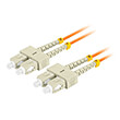 lanberg fiber optic patchcord mm sc upc sc upc duplex lszh om2 50 125 30mm 2m orange photo