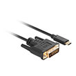 lanberg usb cm dvi d24 1m cable 18m black photo