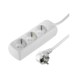 hama 108842 3 way power strip with child protection 5 m white photo