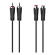 hama 205095 external audio cable 2 x m chinch 2 x f chinch 5m photo