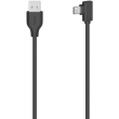 hama 200646 cable usb c plug usb a plug 90deg 075 m usb 20 black photo