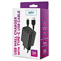 setty charger 1x usb 3a black usb c cable 10 m extra photo 6
