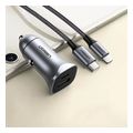 car charger ugreen cd130 30w pd usb qc30 silver 40858 extra photo 1