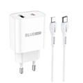 blue power wall travel charger duo bcc80a pd qc 30 20watt lightning cable white extra photo 1