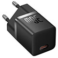 baseus mini wall charger gan5 30w black extra photo 1