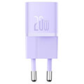 baseus mini wall charger gan5 20w purple extra photo 1