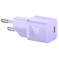 baseus mini wall charger gan5 20w purple extra photo 2