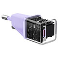 baseus mini wall charger gan5 20w purple extra photo 3