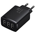 baseus universal wall charger 3x usb 34a 17w black extra photo 1