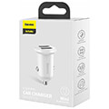 baseus grain pro car charger 2x usb 48a 24w white extra photo 4