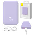 baseus wireless powerbank qi 10000mah mini magnetic magsafe 20watt purple extra photo 2