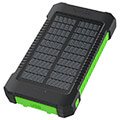 logilink pa0303 solar power bank 8000mah flashlight 2x usb a green black extra photo 2