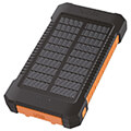 logilink pa0304 solar power bank 8000mah flashlight 2x usb a orange black extra photo 2