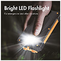 logilink pa0304 solar power bank 8000mah flashlight 2x usb a orange black extra photo 6