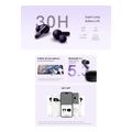qcy t13x true wireless in ear earbuds quick charge 380mah white extra photo 2