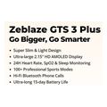 smartwatch zeblaze gts 3 plus with heart rate black extra photo 1